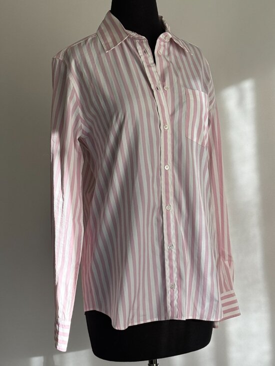 Weekend Max Mara Tops - Weekend Max Mara Pink and White Striped Shirt